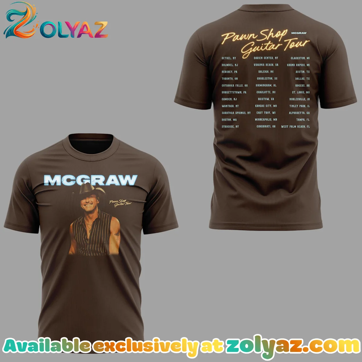 McGraw Pawn Shop Guitar Tour T-Shirt & Hoodie (Release 4) McGraw Pawn Shop Guitar Tour T-Shirt & Hoodie (Release 4)