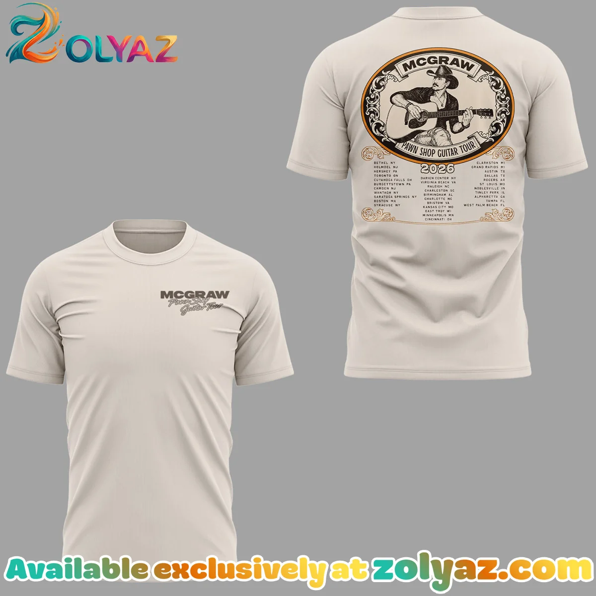 McGraw Pawn Shop Guitar Tour T-Shirt & Hoodie (Release 5) McGraw Pawn Shop Guitar Tour T-Shirt & Hoodie (Release 5)