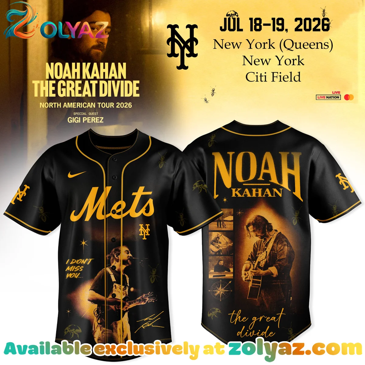 MLB x The Great Divide Tour x Noah Kahan Jersey
