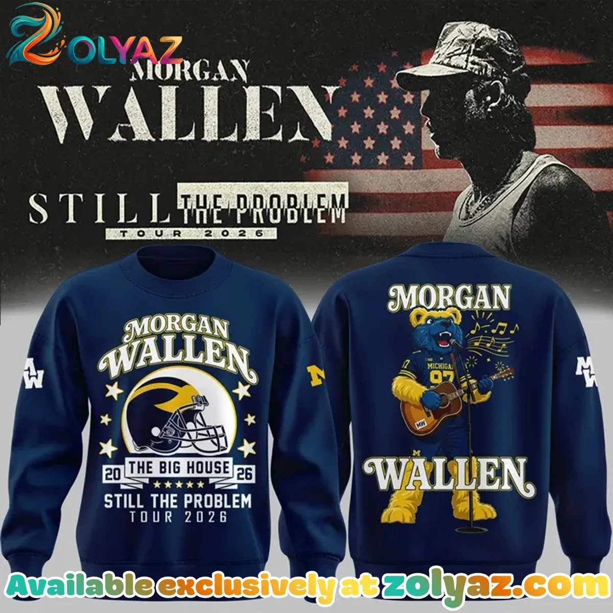 Morgan Wallen x Michigan Football Still The Problem Tour T-Shirt & Hoodie - Series 11