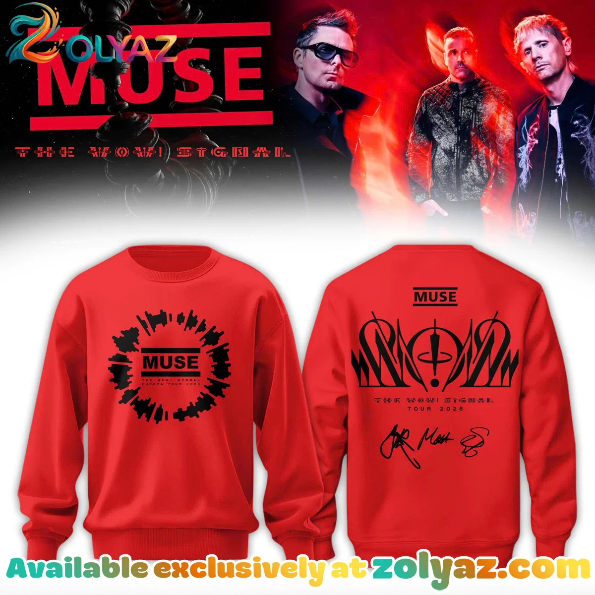Muse The Wow Signal Tour Shirt & Hoodie (Release 10)
