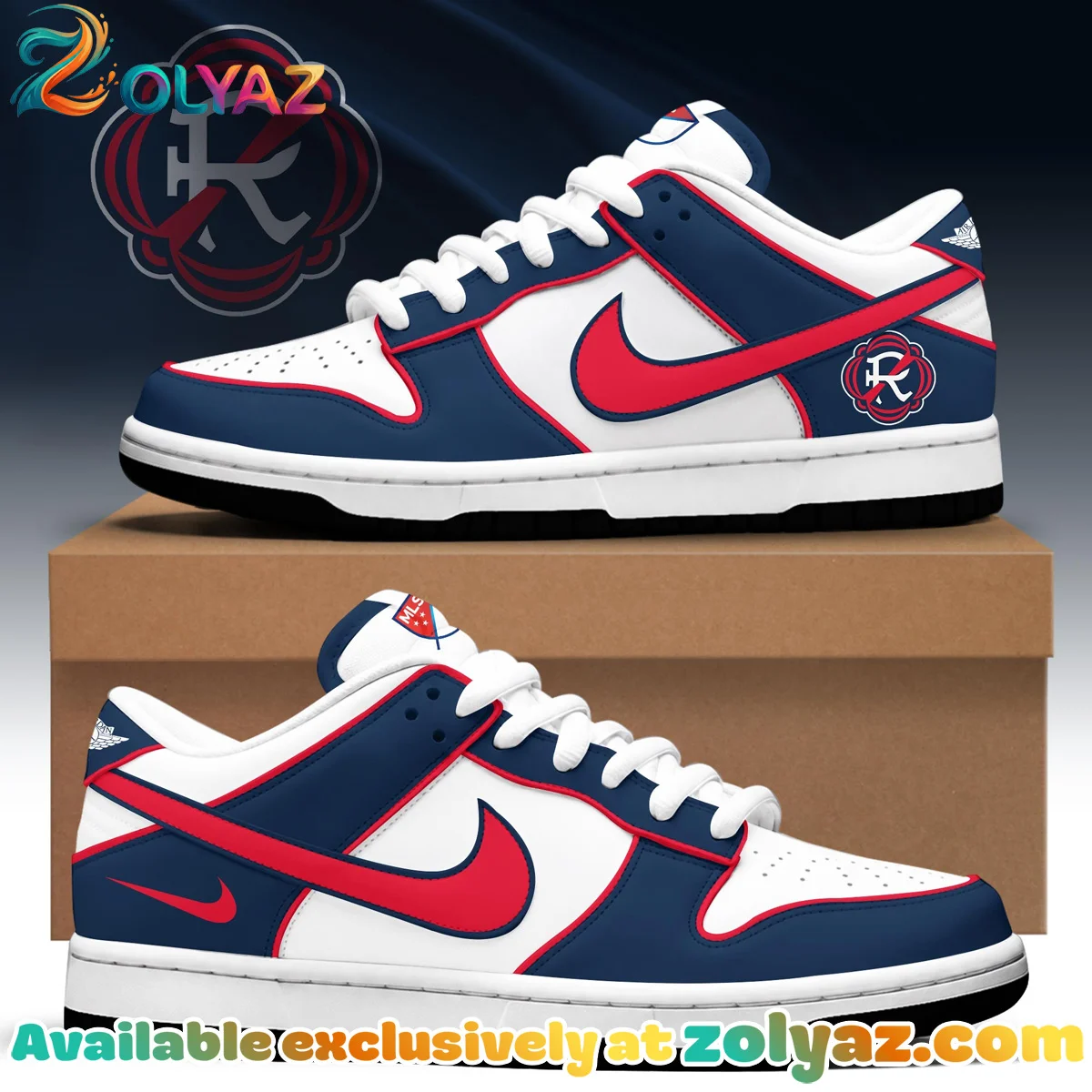 New England Revolution Custom Air Force 1 & Jordan 1 Shoes