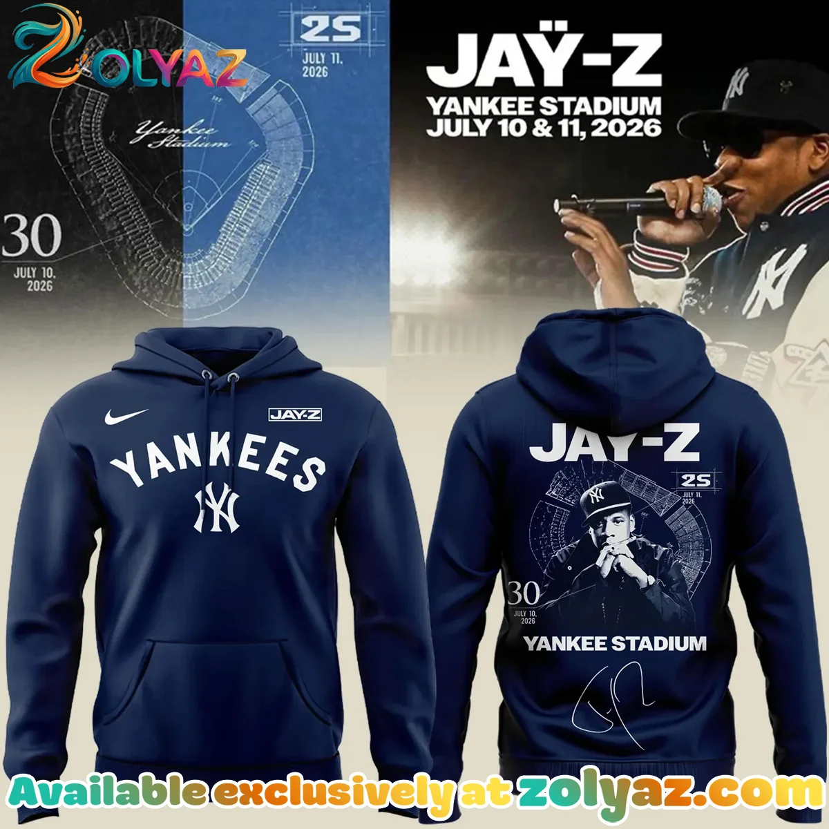 New York Yankees x JAY-Z Shirt & Hoodie [Drop 2]