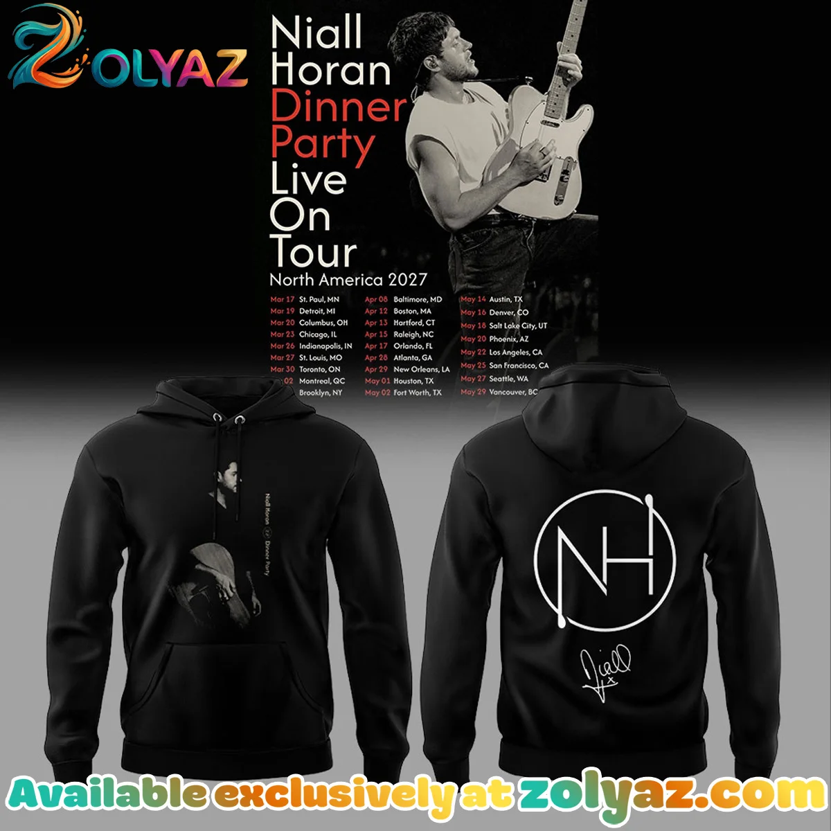 NIALL HORAN Dinner Party Live On Tour Shirt & Hoodie [Batch 2]
