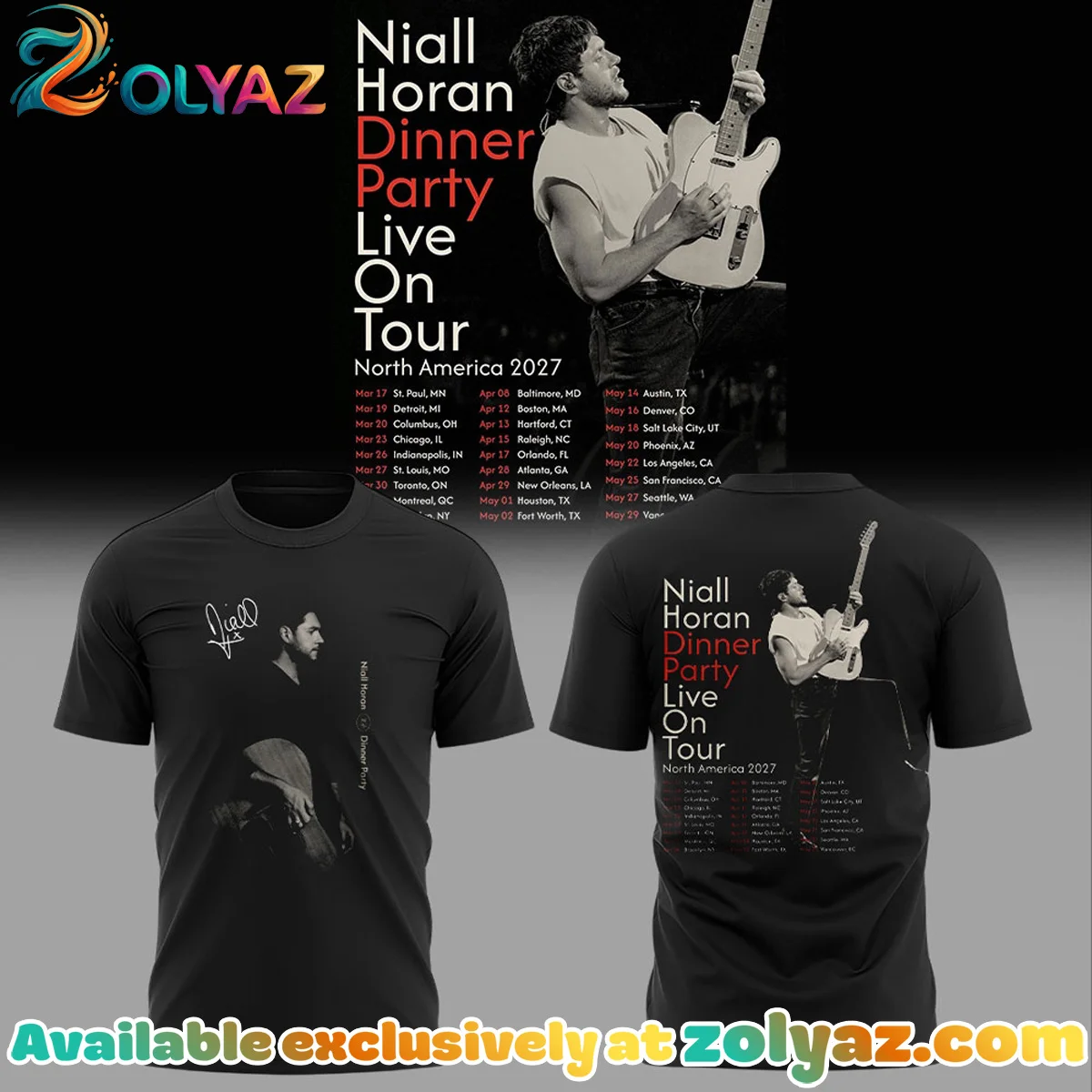 NIALL HORAN Dinner Party Live On Tour T-Shirt & Hoodie - Variant 1