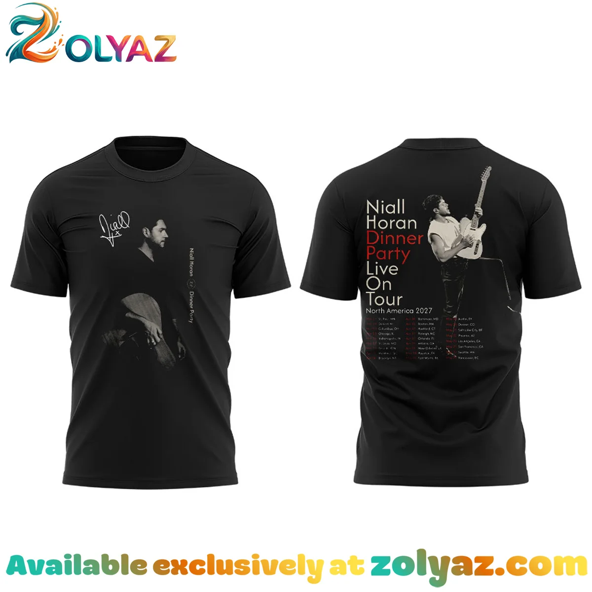 NIALL HORAN Dinner Party Live On Tour T-Shirt & Hoodie - Variant 1 NIALL HORAN Dinner Party Live On Tour T-Shirt & Hoodie - Variant 1