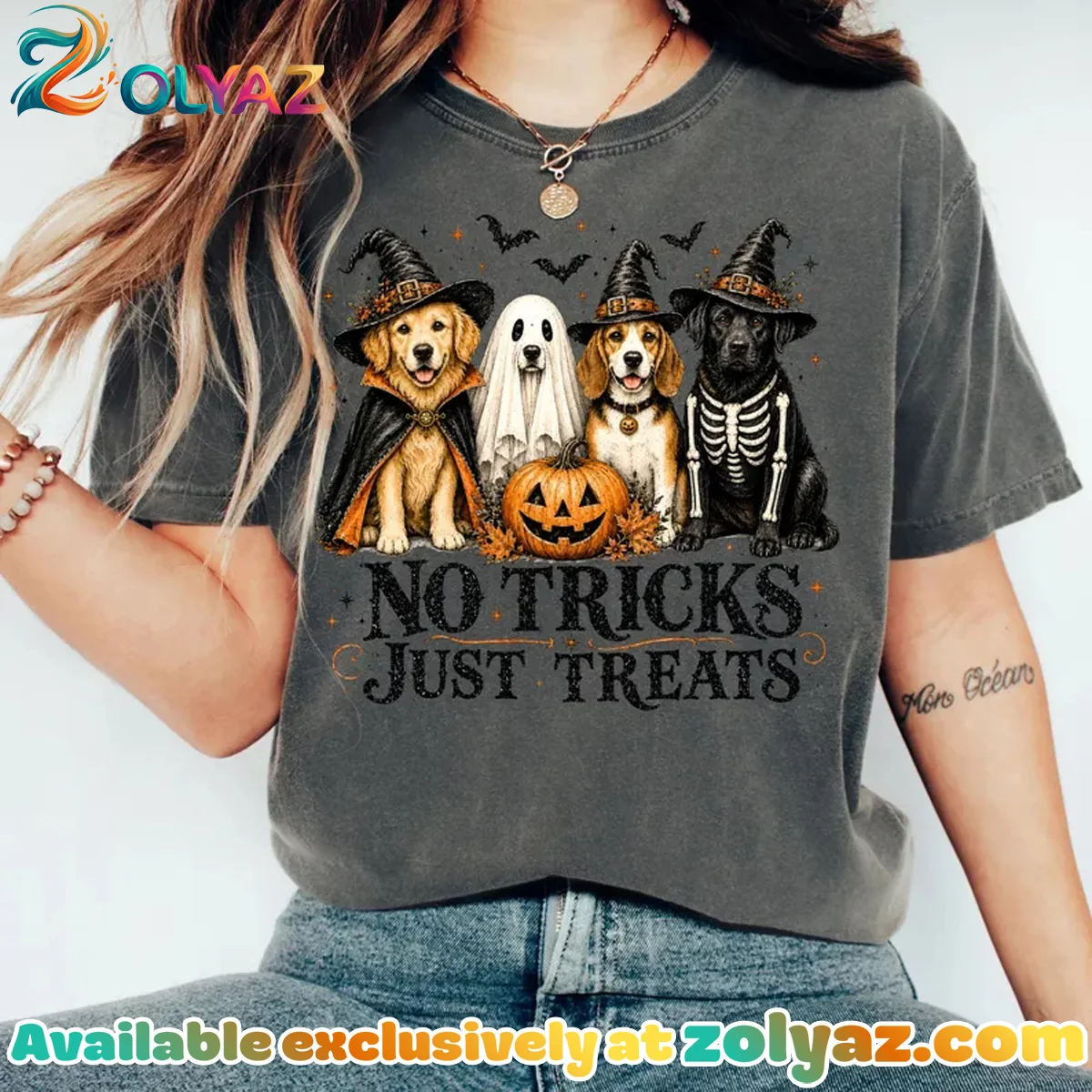 No Tricks Just Treats Golden Retriever Lab Beagle Shirt & Hoodie No Tricks Just Treats Golden Retriever Lab Beagle Shirt & Hoodie