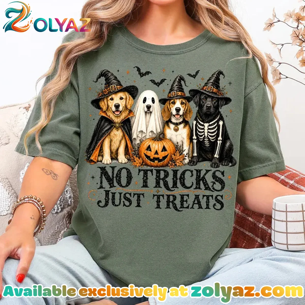 No Tricks Just Treats Golden Retriever Lab Beagle Shirt & Hoodie No Tricks Just Treats Golden Retriever Lab Beagle Shirt & Hoodie