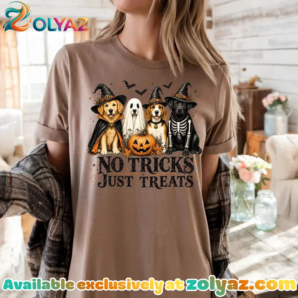 No Tricks Just Treats Golden Retriever Lab Beagle Shirt & Hoodie No Tricks Just Treats Golden Retriever Lab Beagle Shirt & Hoodie