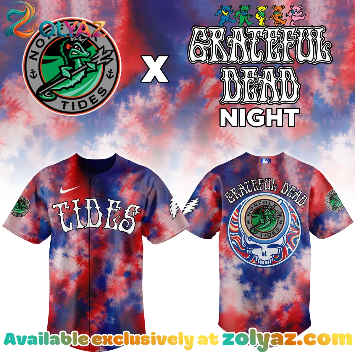 Norfolk Tides x Grateful Dead Jersey Norfolk Tides x Grateful Dead Jersey