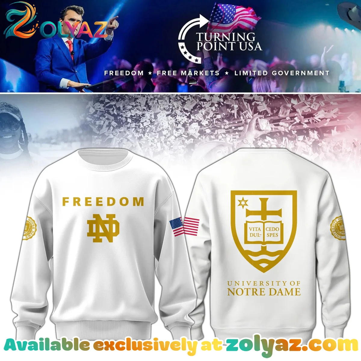 Notre Dame Campus Freedom T-Shirt & Hoodie (Style 5)
