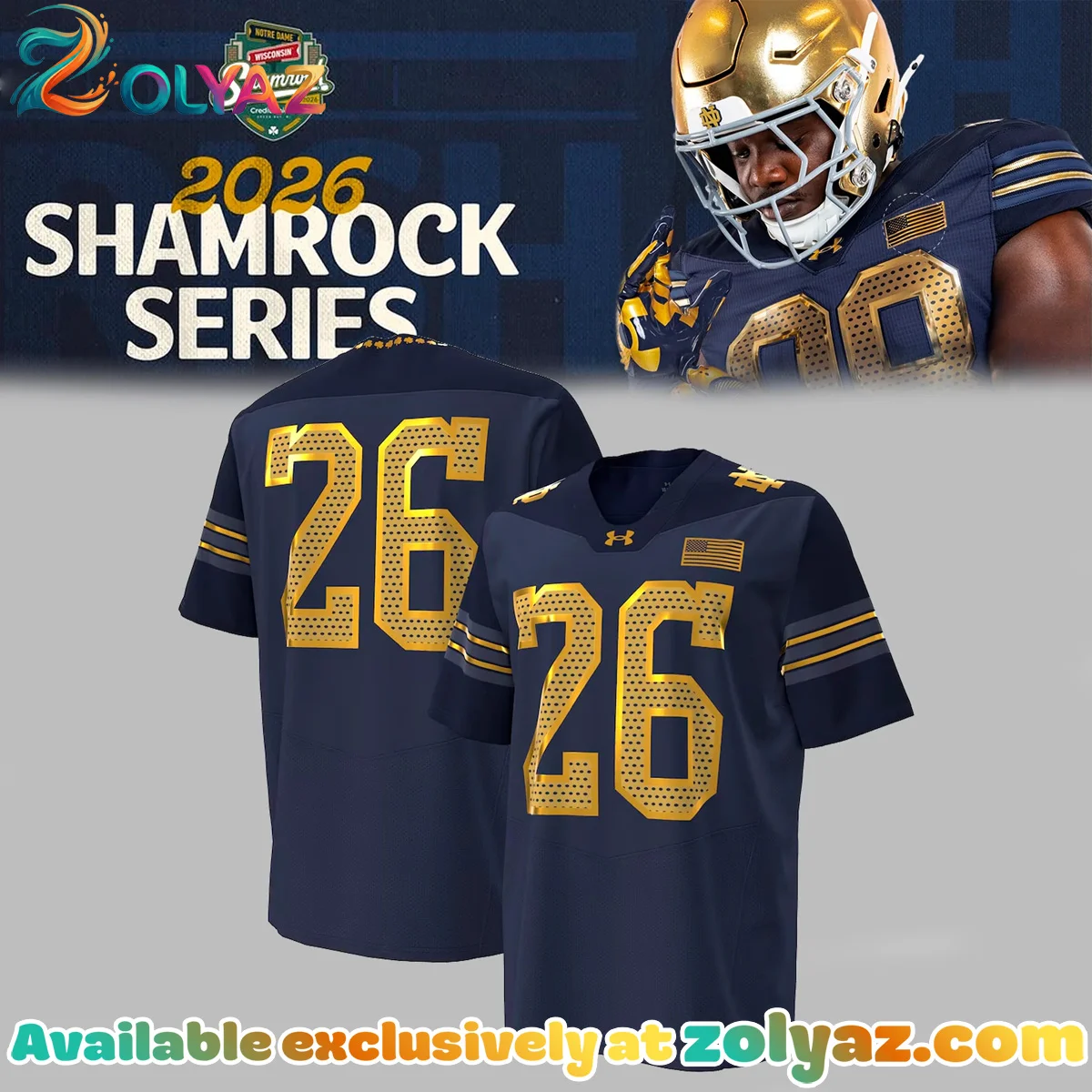 Notre Dame Fighting Irish Shamrock Series Jersey (Release 2)