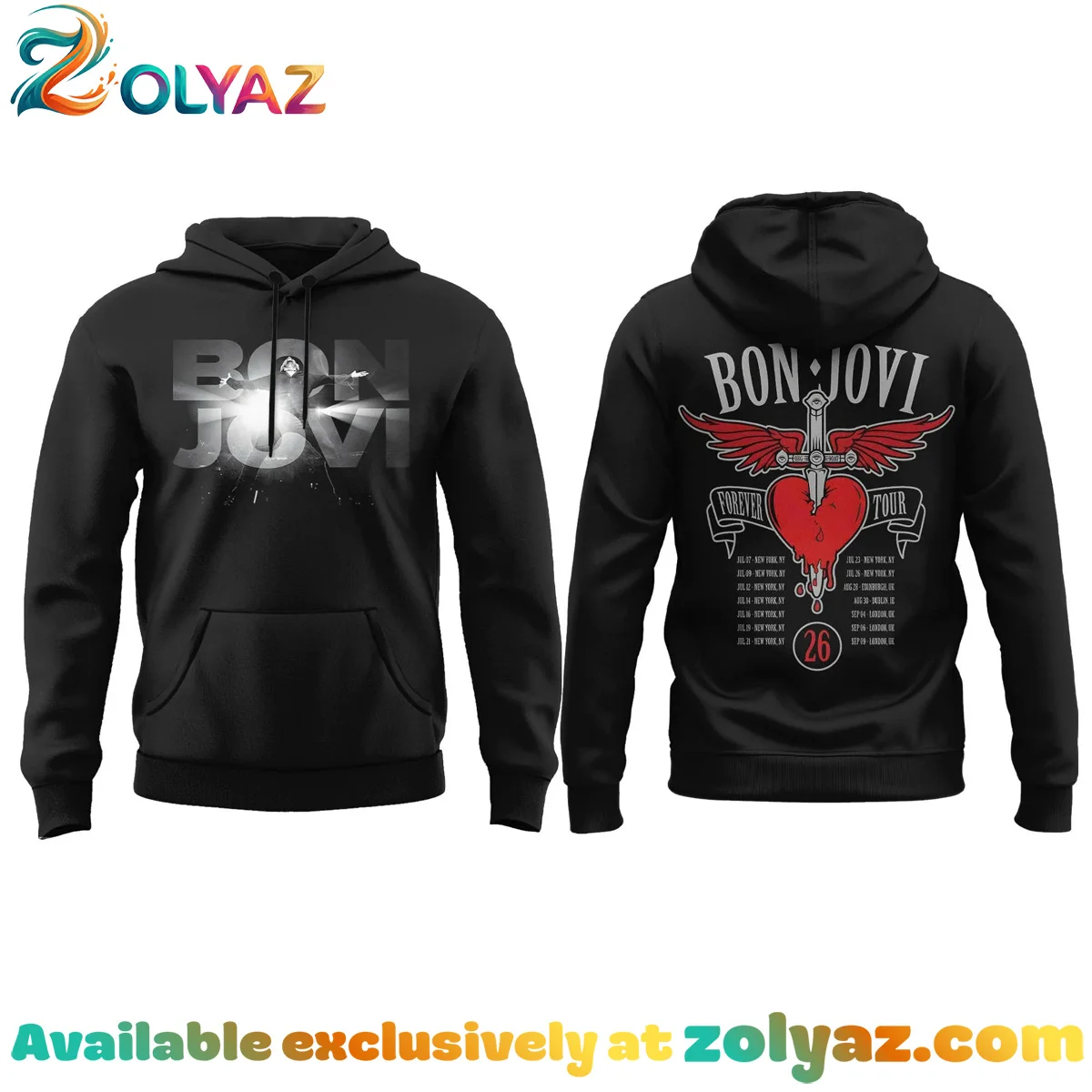 Bon Jovi Forever Tour T-Shirt & Hoodie (Design 1) Bon Jovi Forever Tour T-Shirt & Hoodie (Design 1)