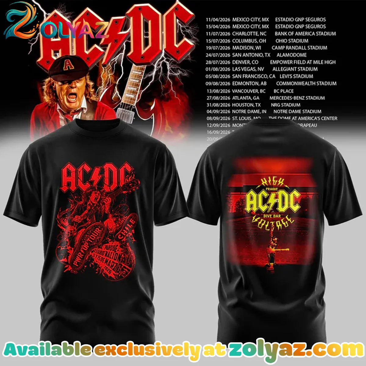 ACDC Power Up Tour T-Shirt & Hoodie [Drop 2]