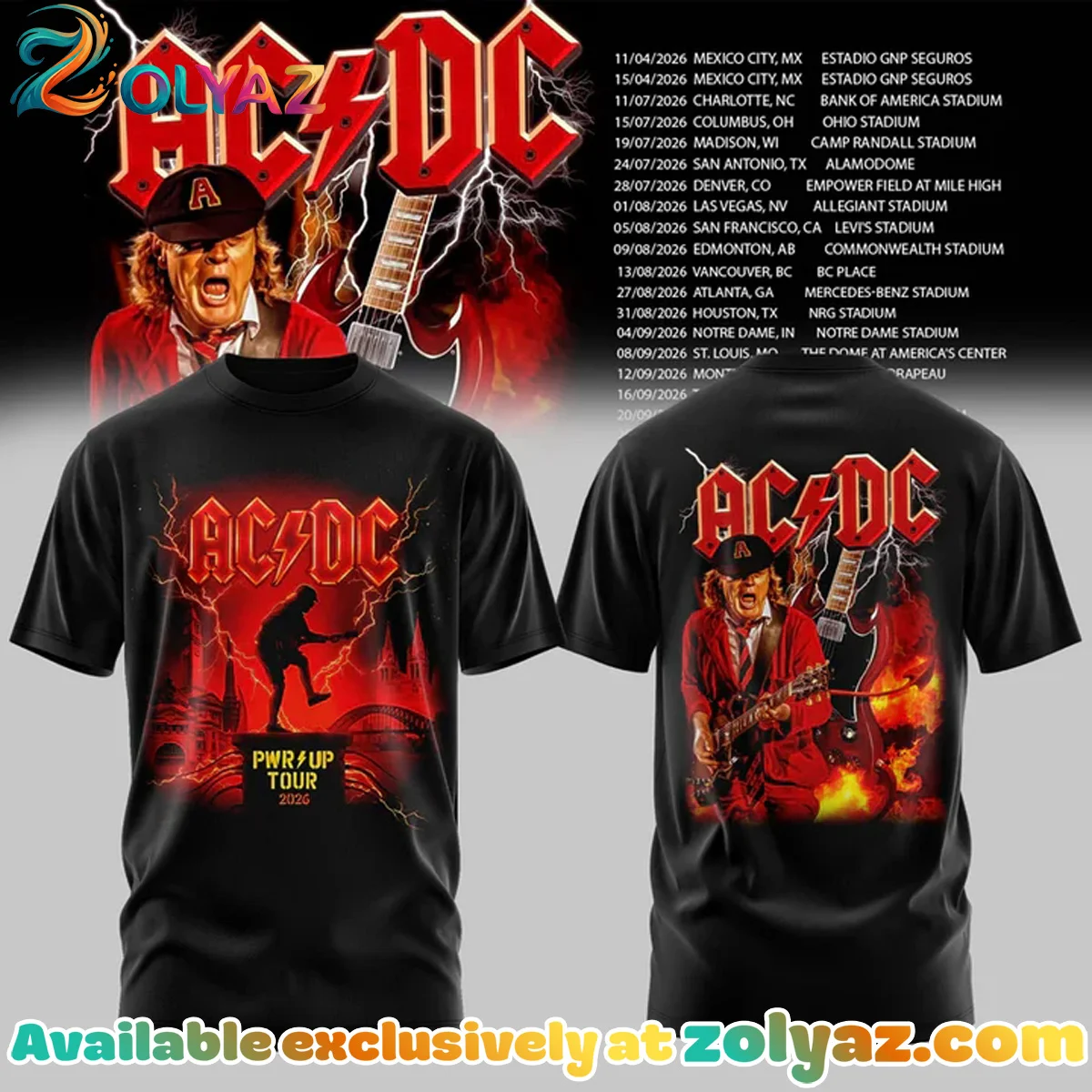 ACDC Power Up Tour Shirt & Hoodie - Part 3