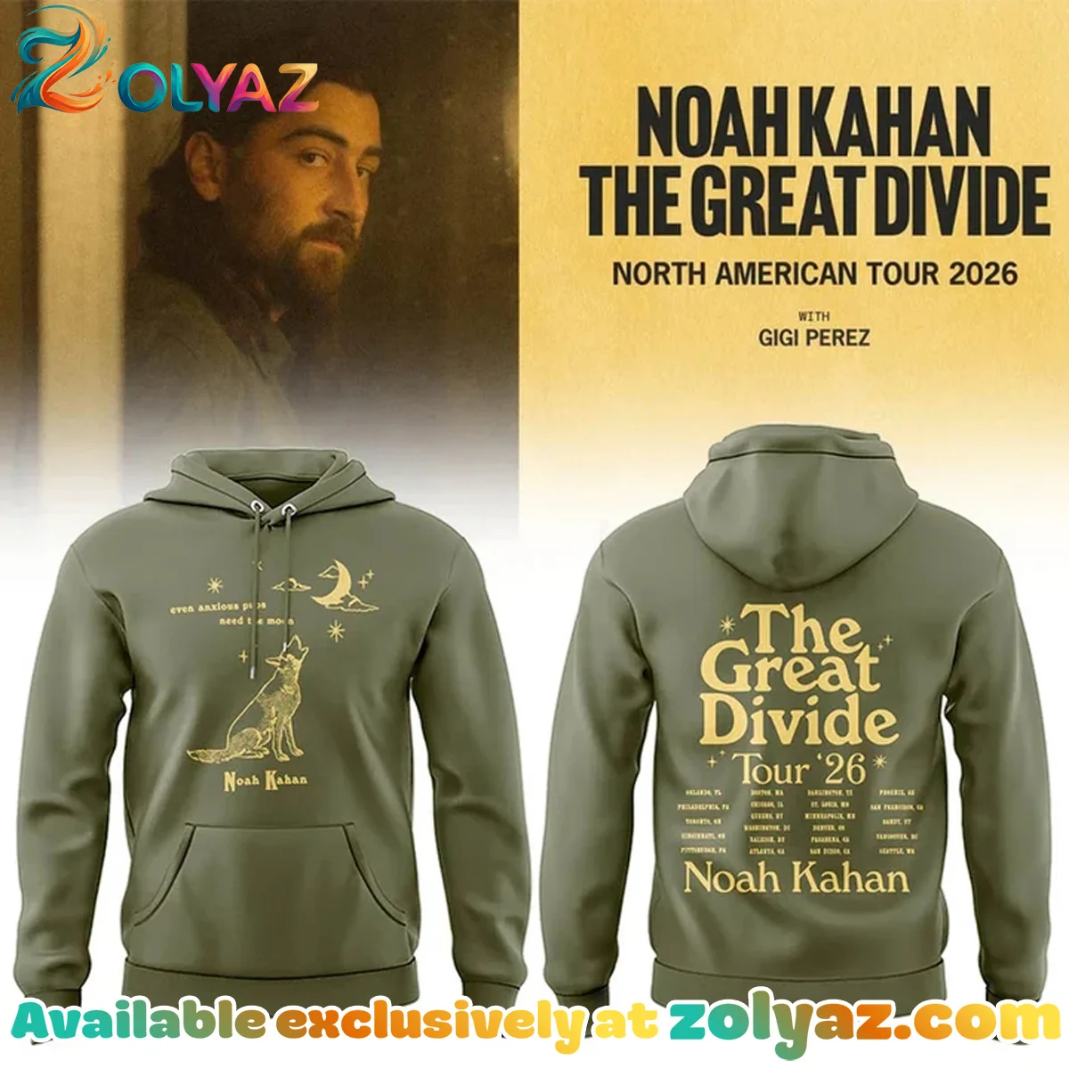 Noah Kahan - The Great Divide Tour Shirt & Hoodie [Drop 3]