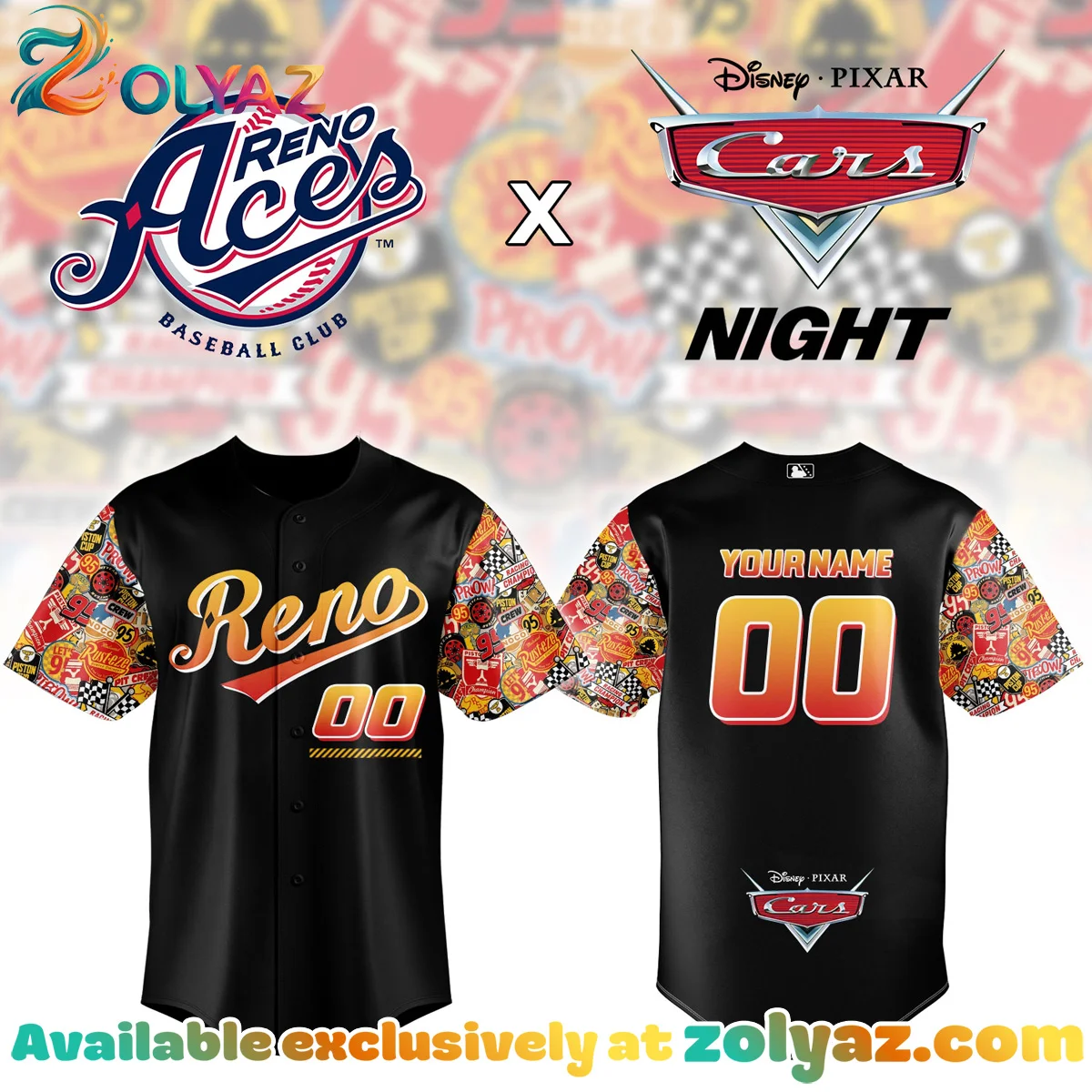 Reno Aces x Cars Jersey Reno Aces x Cars Jersey