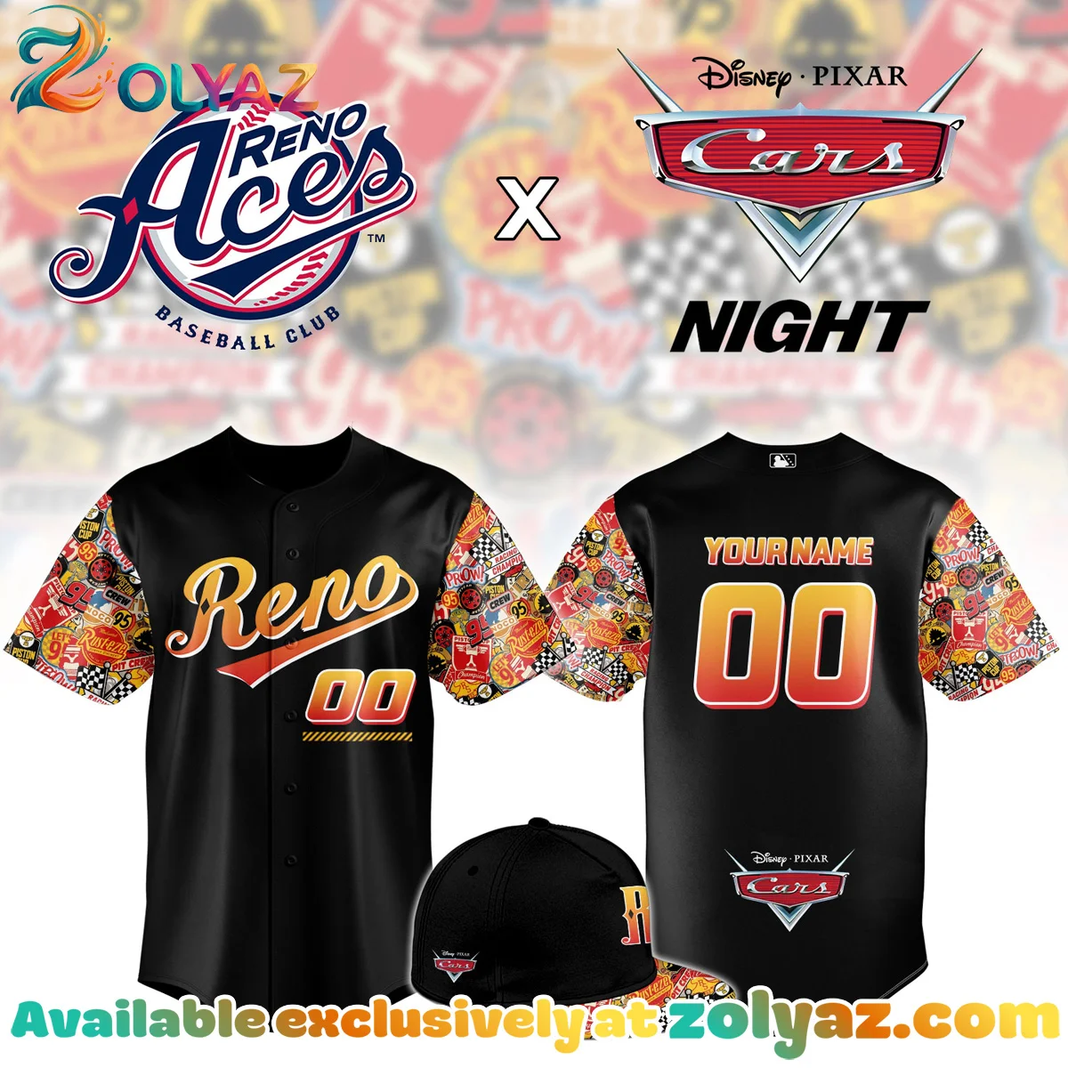Reno Aces x Cars Jersey