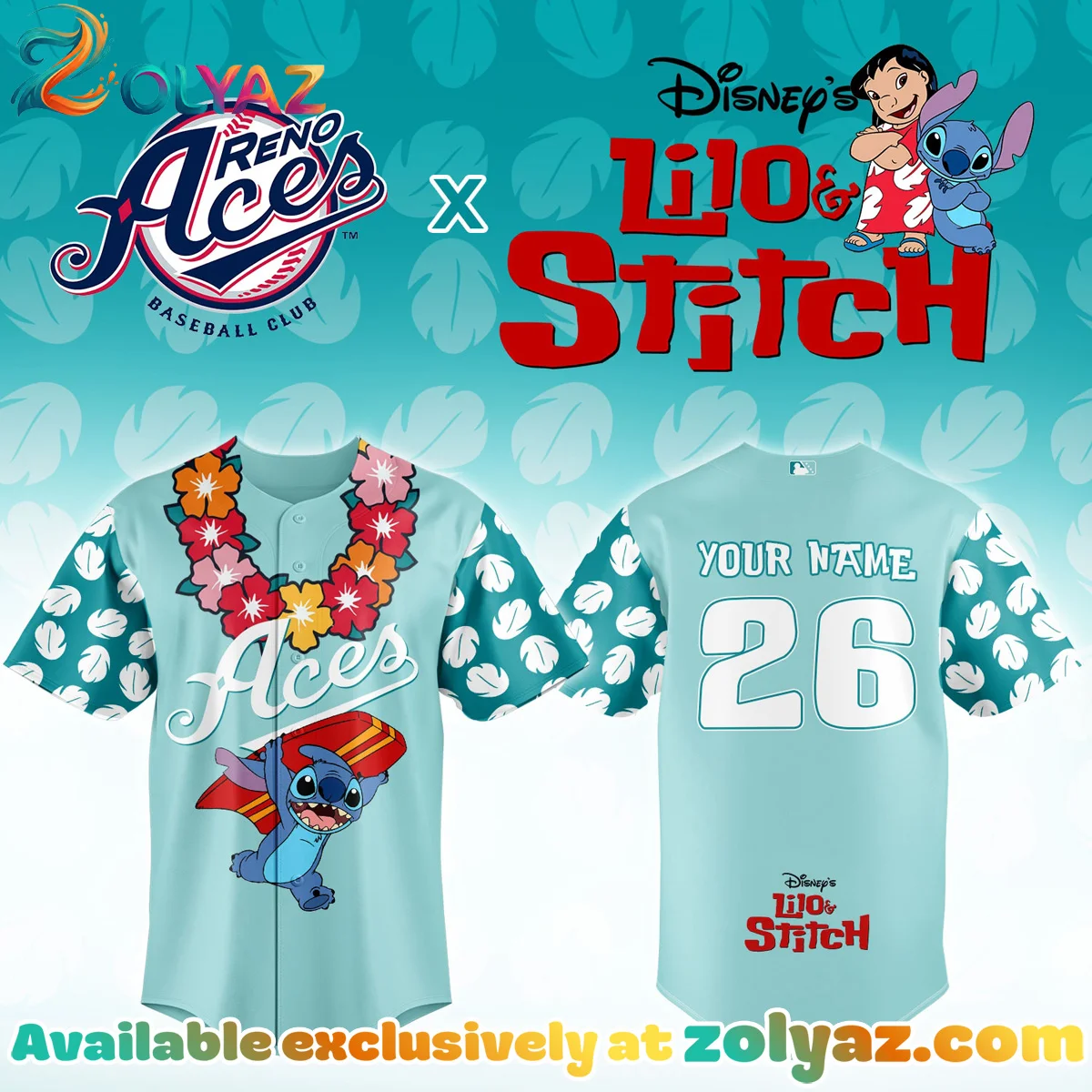 Reno Aces x Lilo & Stitch Jersey Reno Aces x Lilo & Stitch Jersey