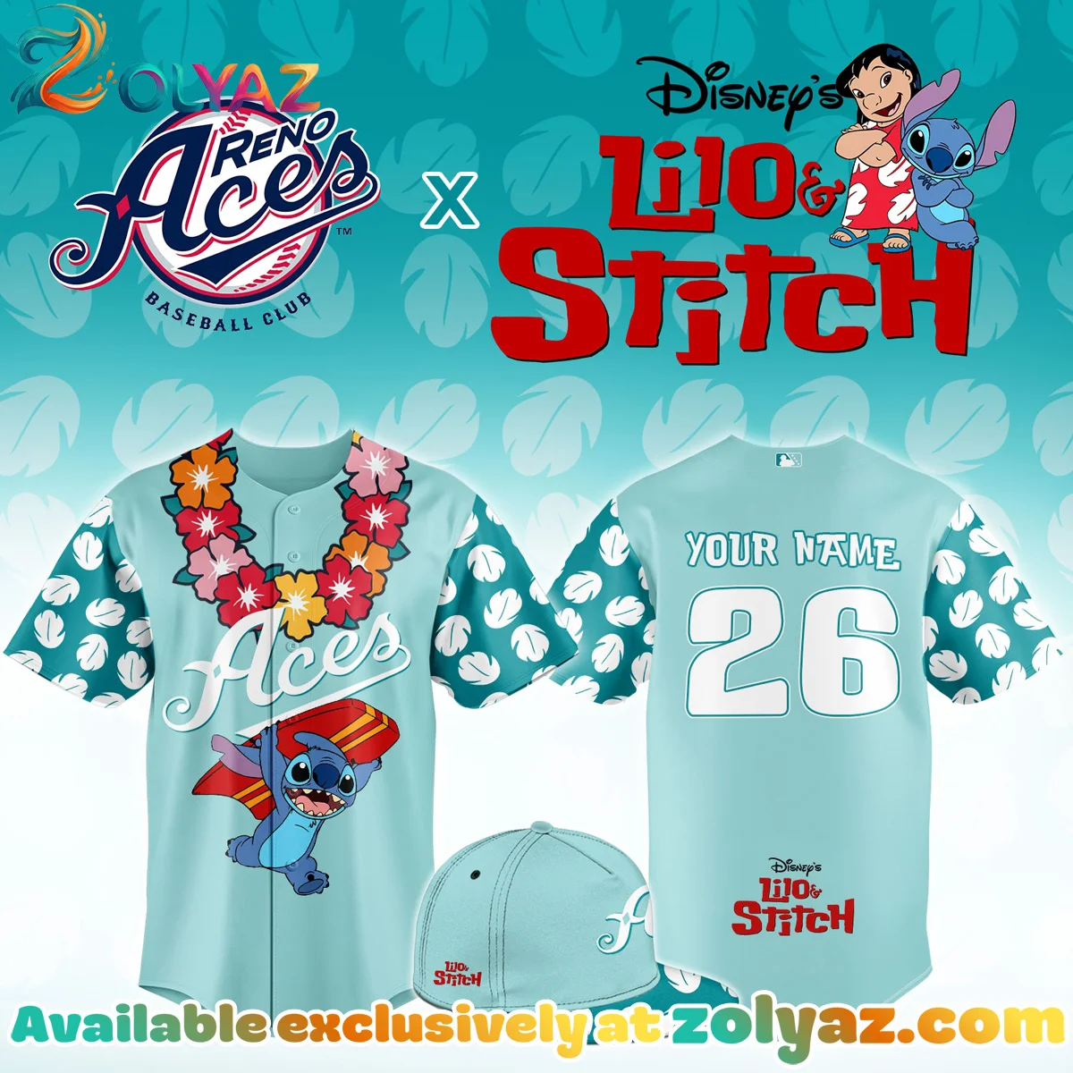 Reno Aces x Lilo & Stitch Jersey