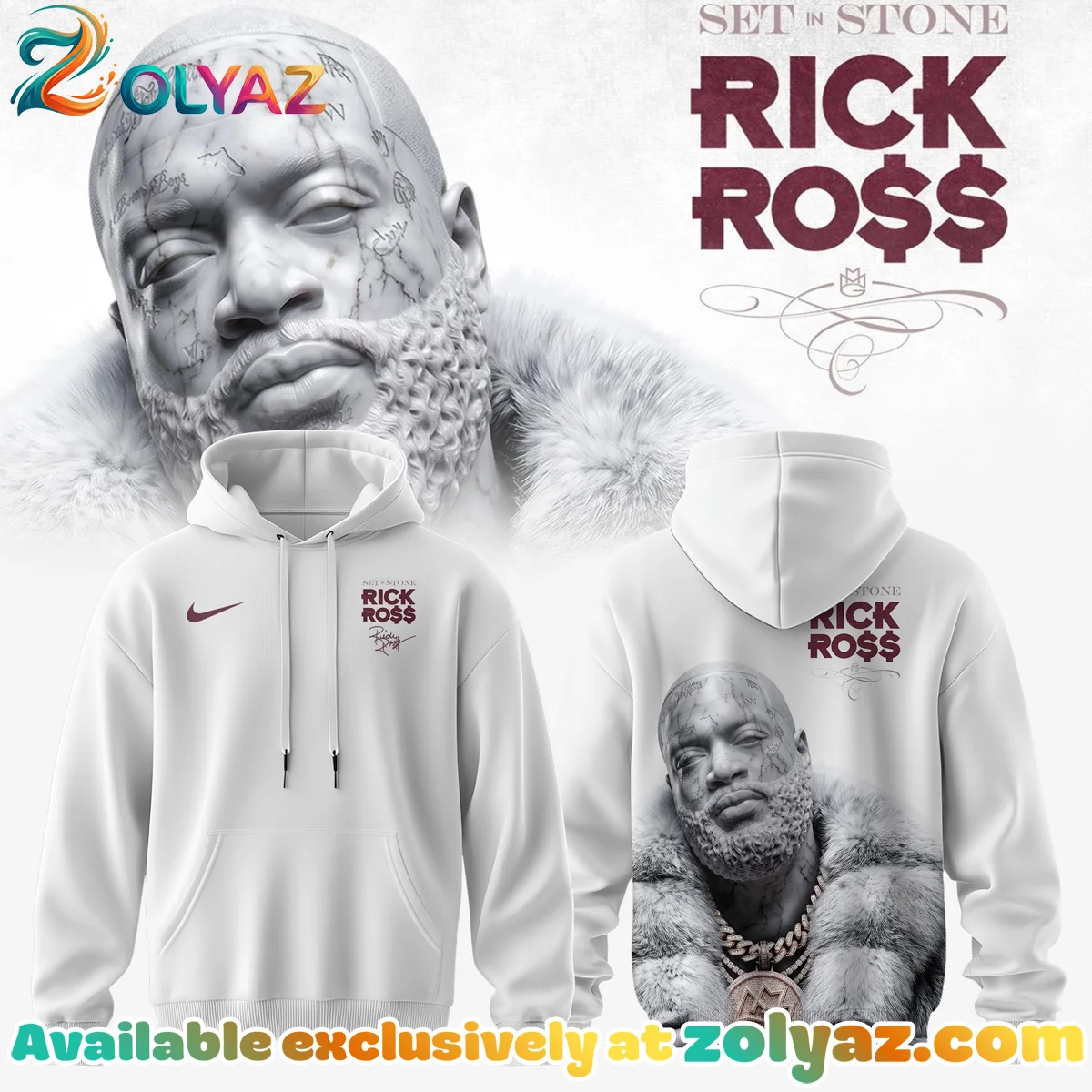 Rick Ross Set In Stone Shirt & Hoodie (Release 1)