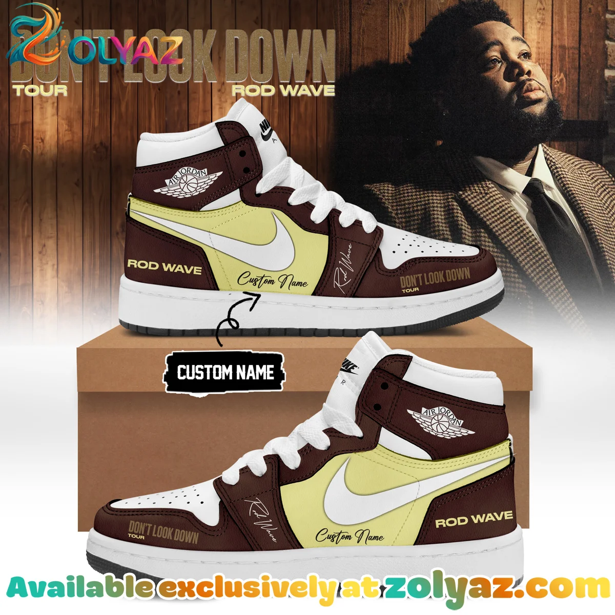 Rod Wave Don't Look Down Tour Custom Air Force 1 & Jordan 1 Shoes (Release 1)
