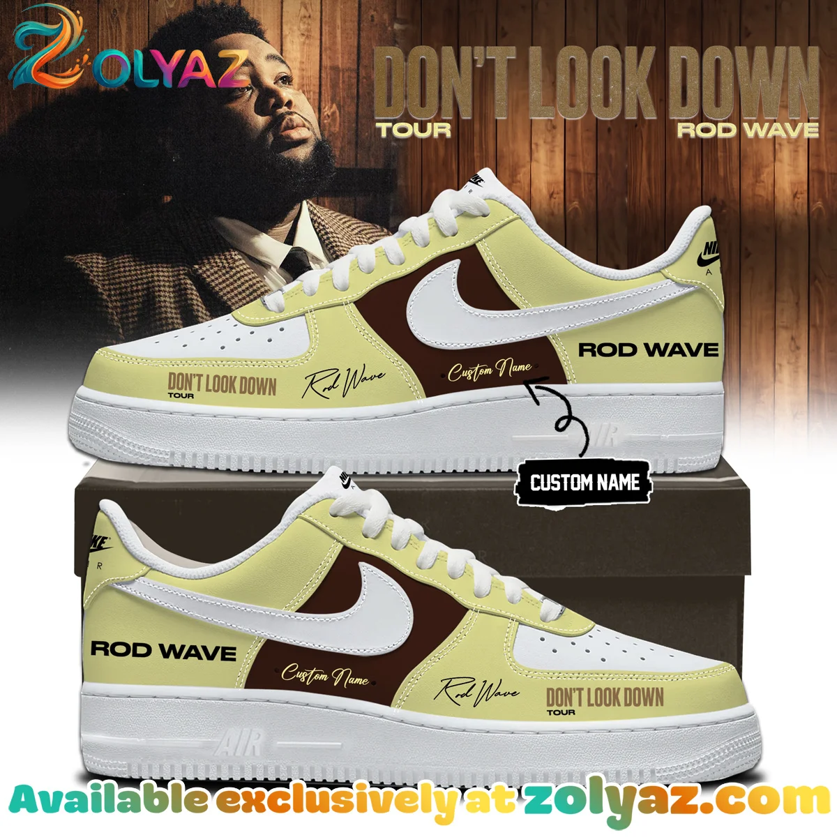 Rod Wave Don't Look Down Tour Custom Air Force 1 & Jordan 1 Shoes - Part 3