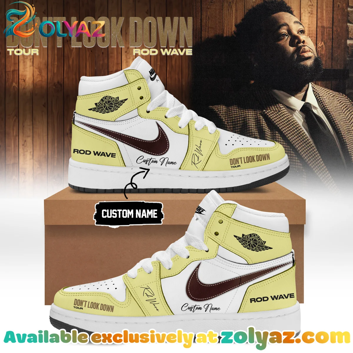 Rod Wave Don't Look Down Tour Custom Air Force 1 & Jordan 1 Shoes [Batch 11]