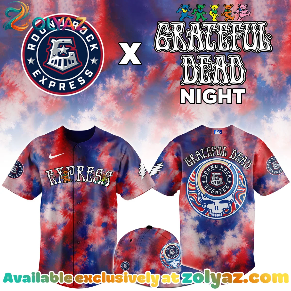 Round Rock Express x Grateful Dead Jersey