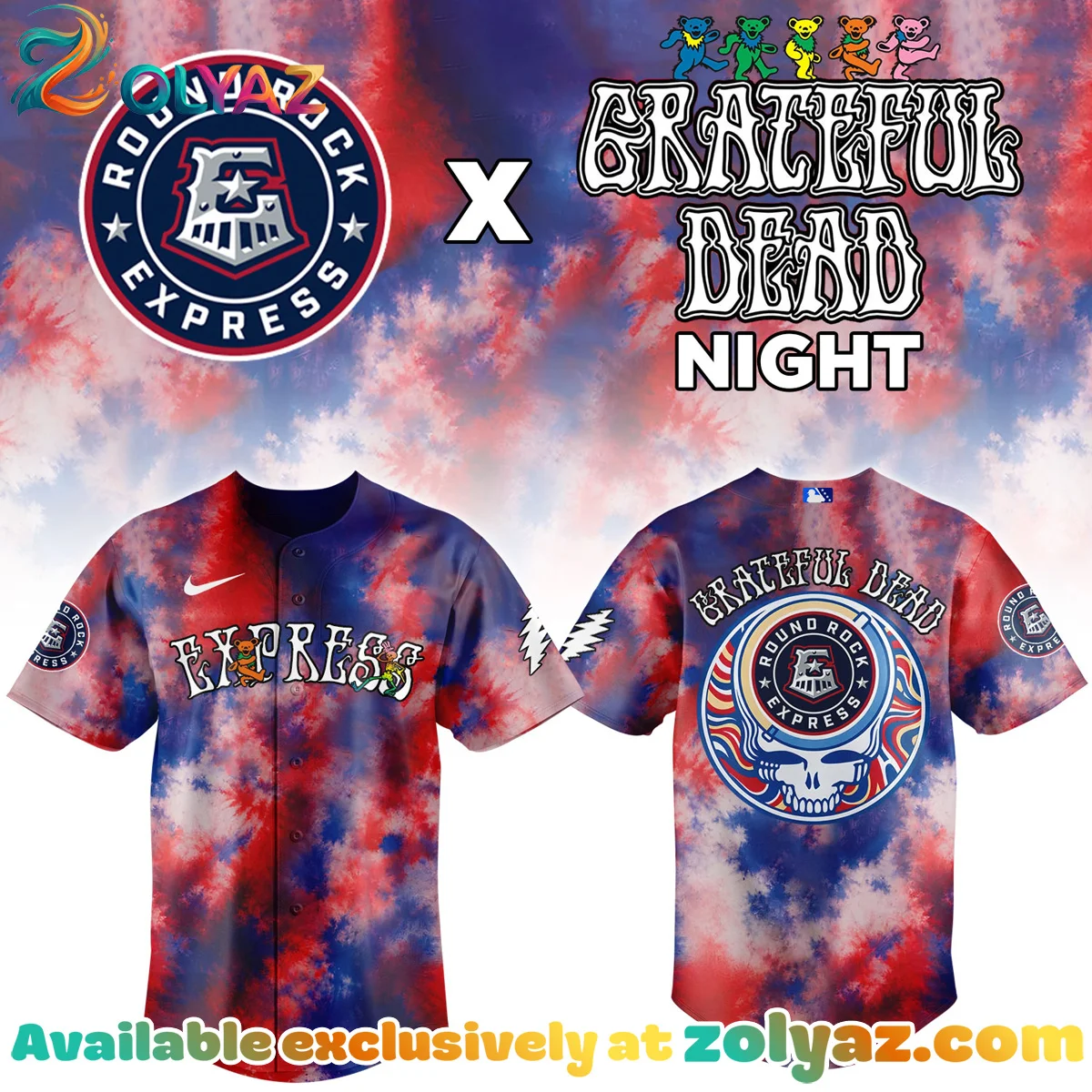 Round Rock Express x Grateful Dead Jersey Round Rock Express x Grateful Dead Jersey
