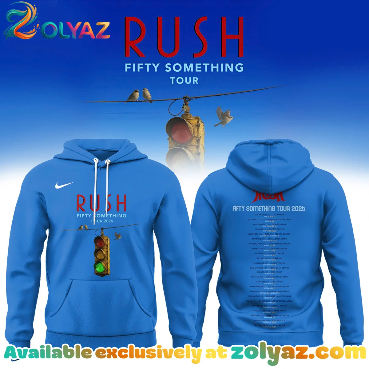 Rush Fifty Something Tour T-Shirt & Hoodie (Design 2)