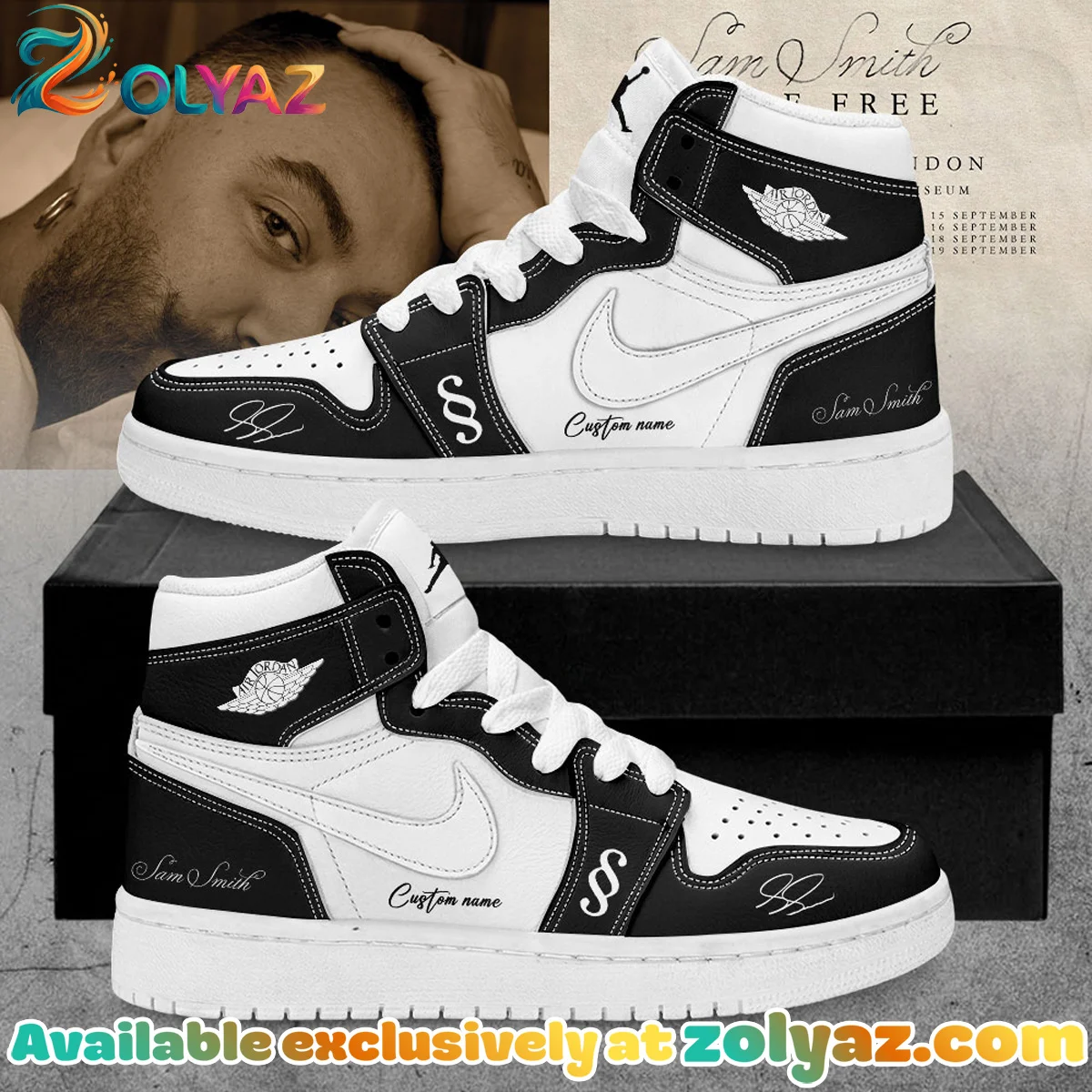 SAM SMITH To Be Free Live Custom Air Force 1 & Jordan 1 Shoes [Batch 7]