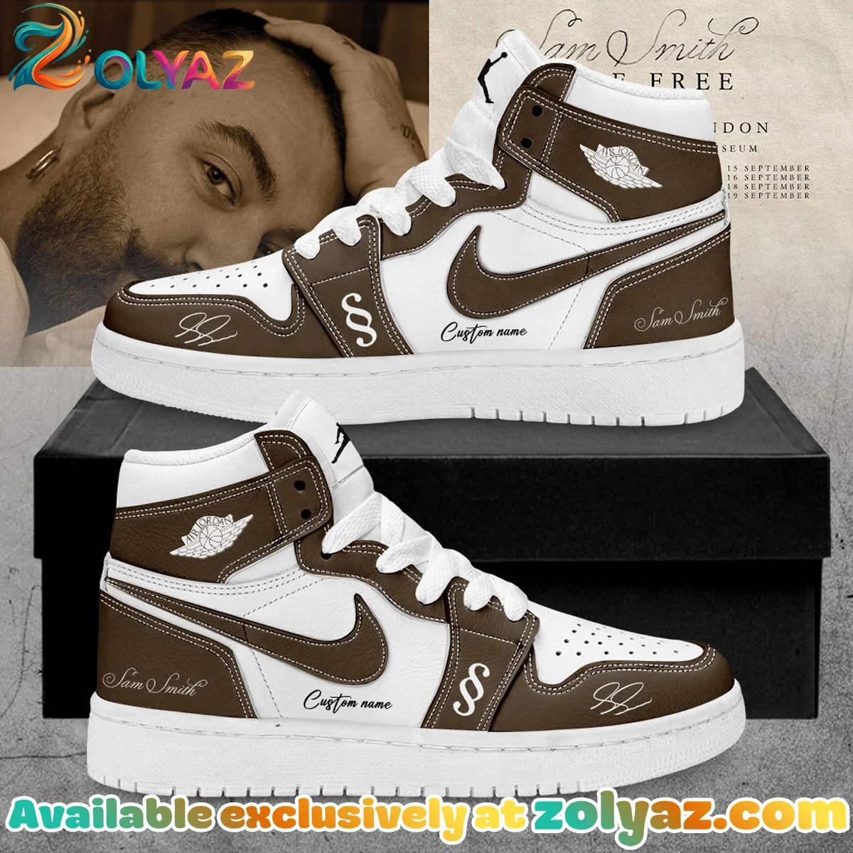 SAM SMITH To Be Free Live Custom Air Force 1 & Jordan 1 Shoes - Part 10