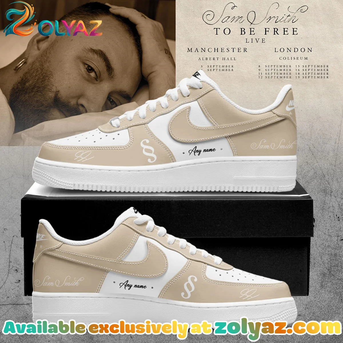 SAM SMITH To Be Free Live Custom Air Force 1 & Jordan 1 Shoes [Drop 11]