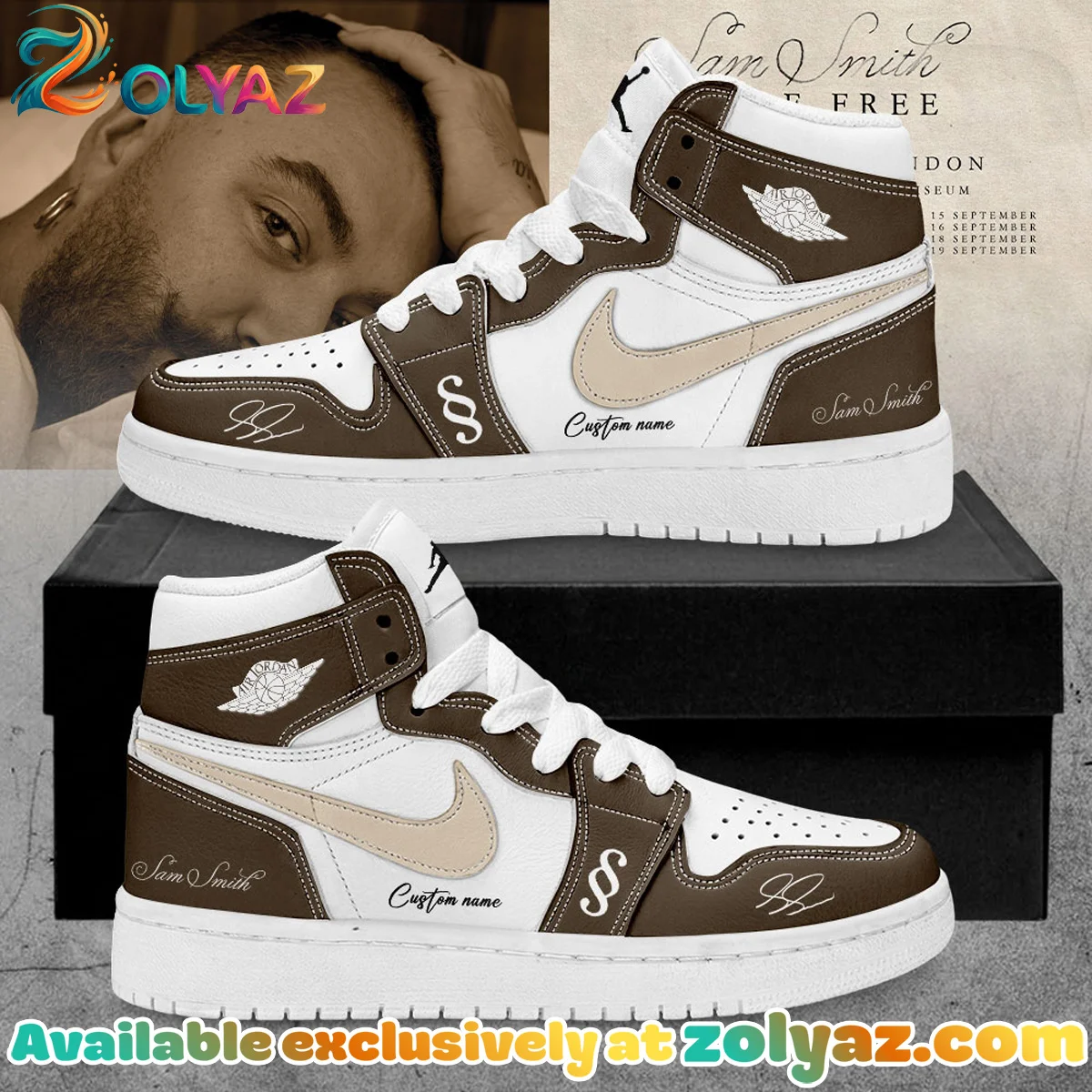 SAM SMITH To Be Free Live Custom Air Force 1 & Jordan 1 Shoes [Drop 14]