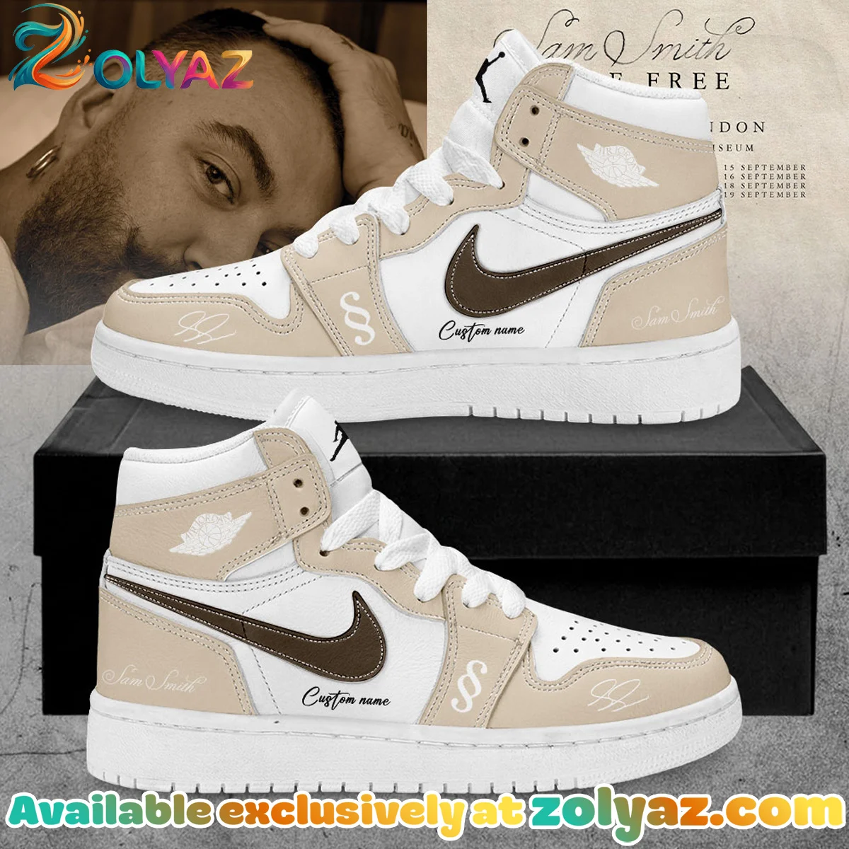 SAM SMITH To Be Free Live Custom Air Force 1 & Jordan 1 Shoes [Batch 16]