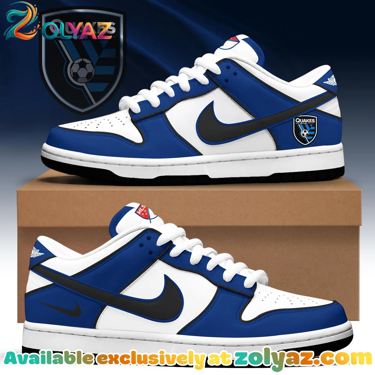 San Jose Earthquakes Custom Air Force 1 & Jordan 1 Shoes