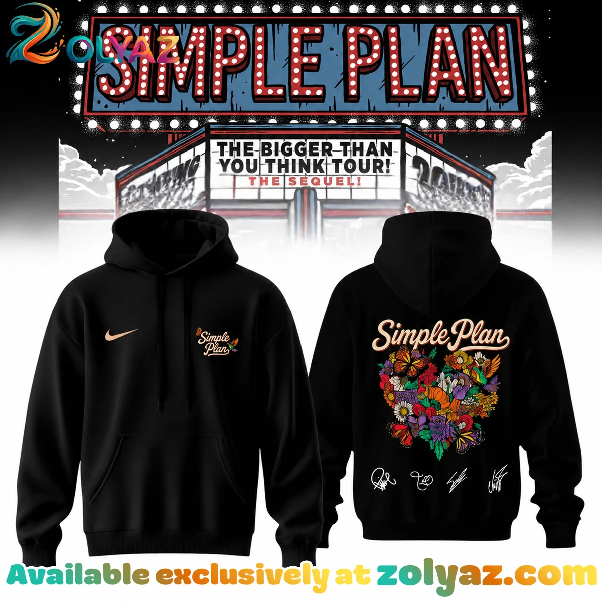 Simple Plan The Bigger Than You Think Tour Shirt & Hoodie - Part 3