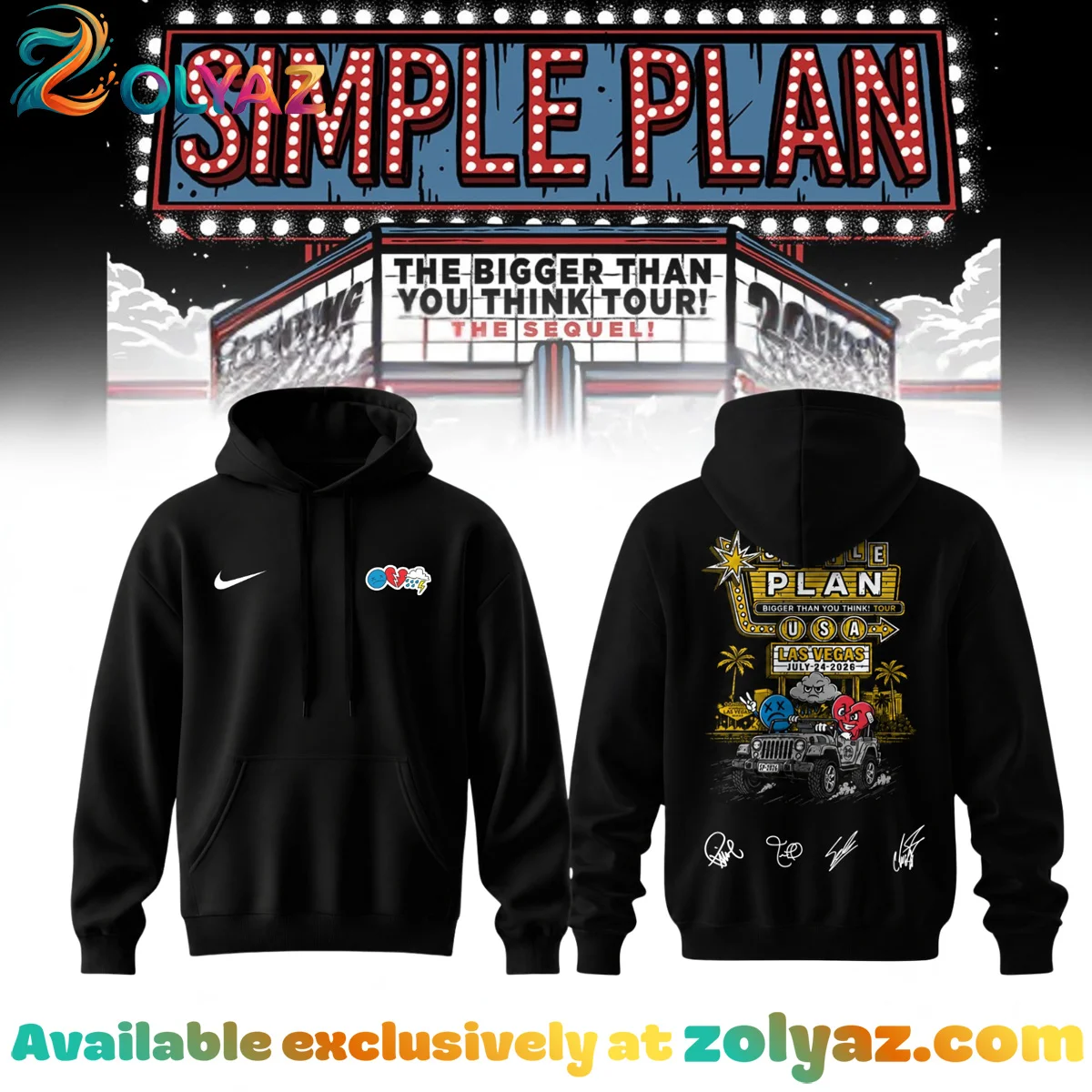 Simple Plan The Bigger Than You Think Tour T-Shirt & Hoodie - Variant 5