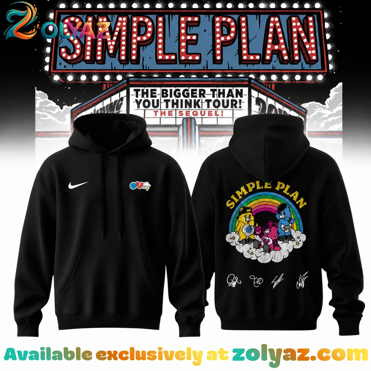 Simple Plan The Bigger Than You Think Tour T-Shirt & Hoodie (Style 1)