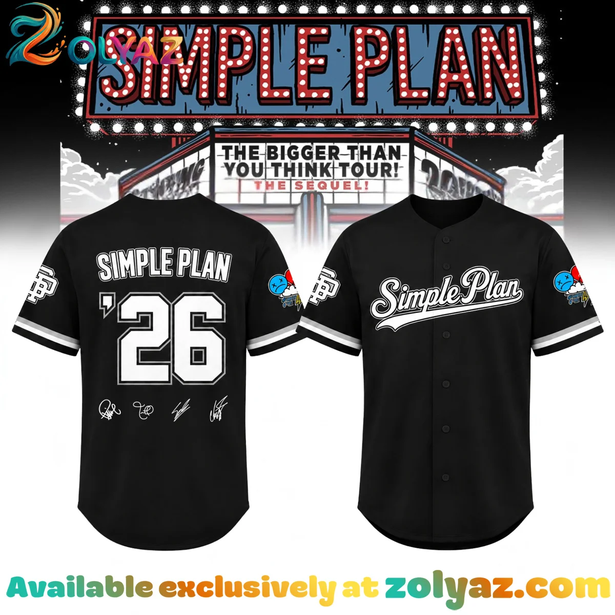 Simple Plan The Bigger Than You Think Tour Jersey