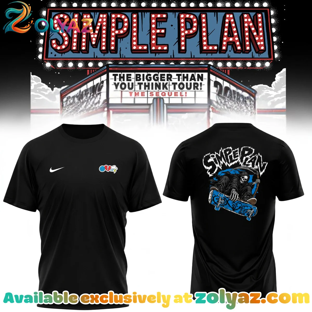 Simple Plan The Bigger Than You Think Tour T-Shirt & Hoodie [Drop 6]
