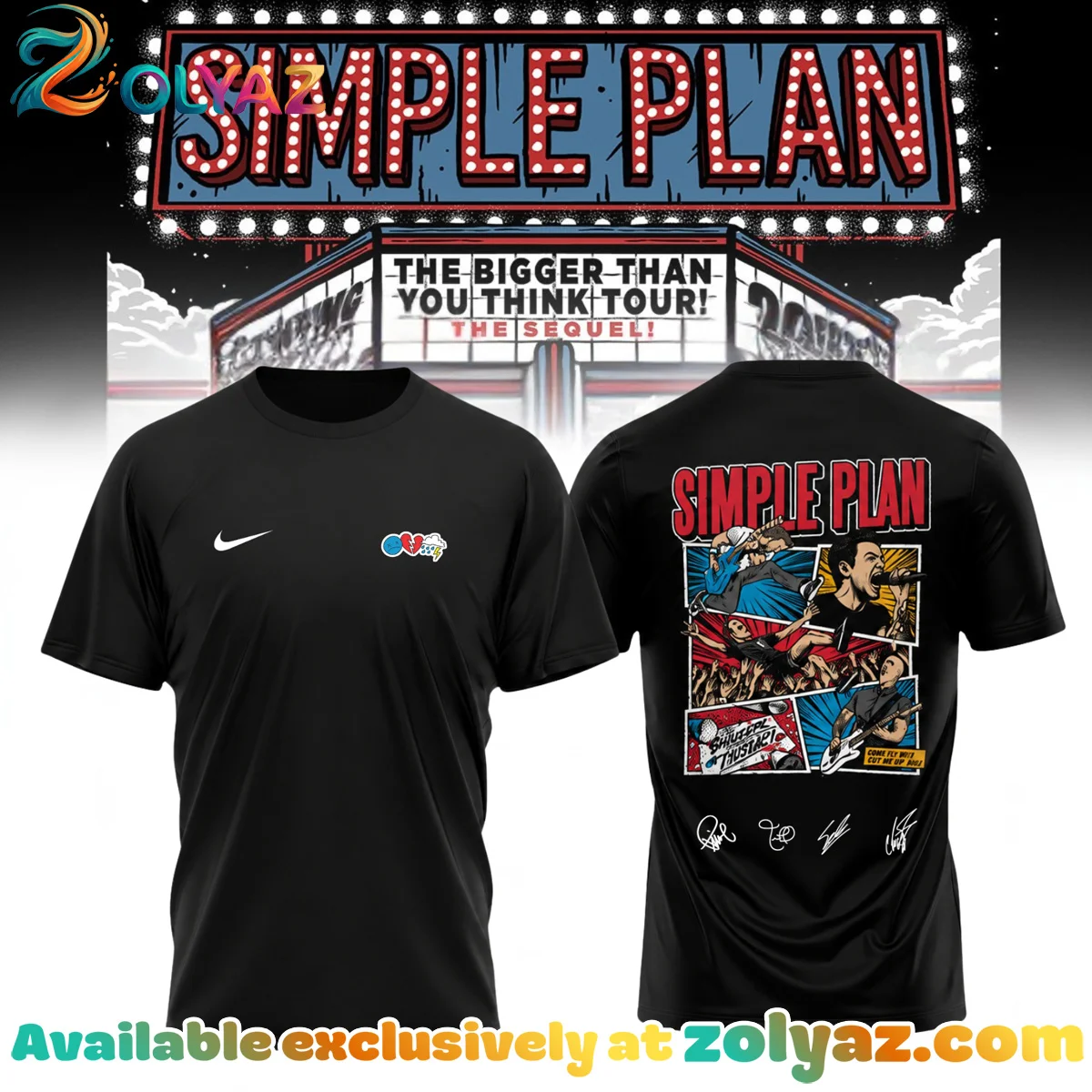 Simple Plan The Bigger Than You Think Tour Shirt & Hoodie - Part 8