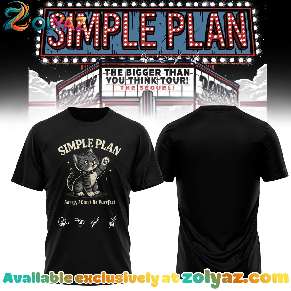 Simple Plan The Bigger Than You Think Tour Shirt & Hoodie [Batch 10]