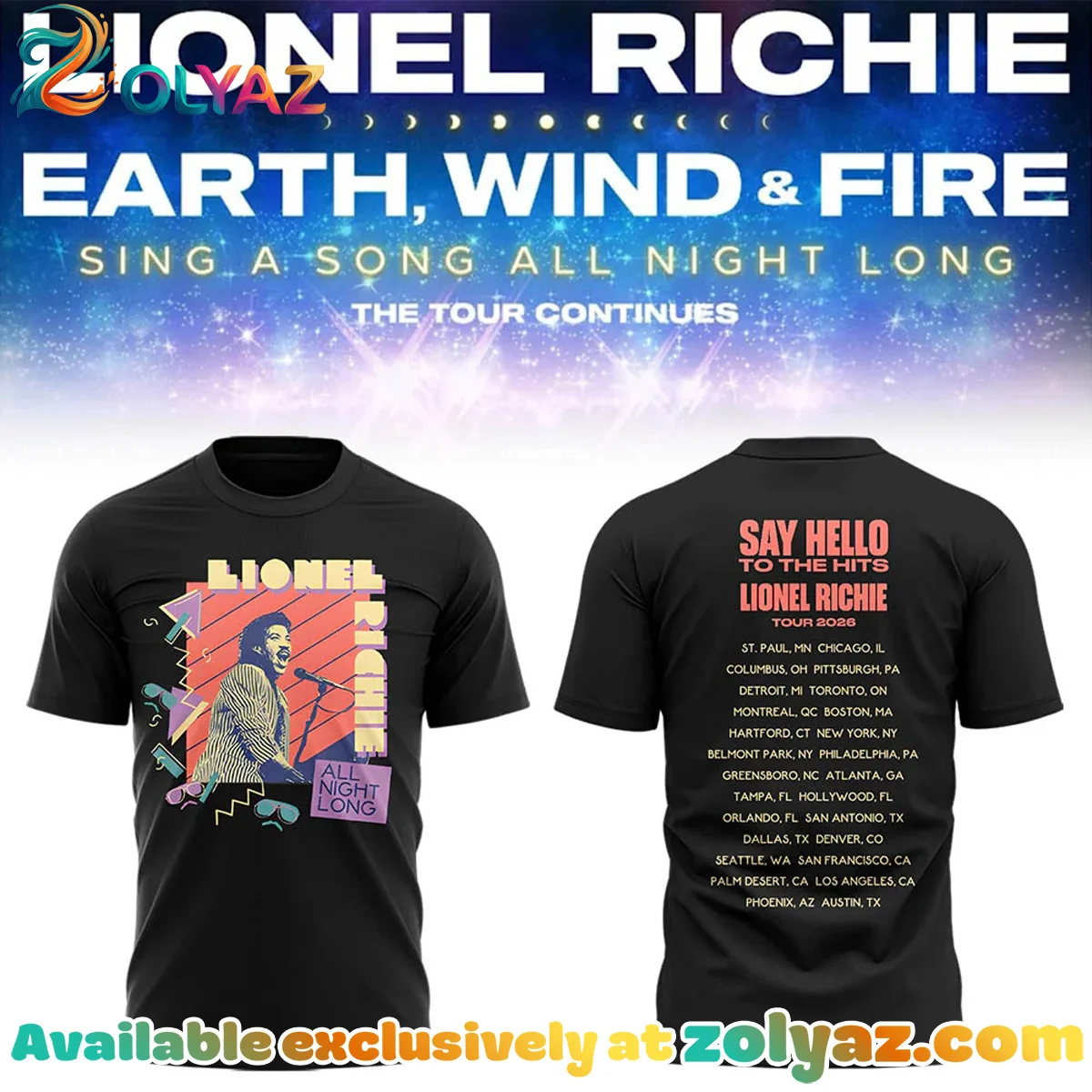 Sing A Song All Night Long Tour Shirt & Hoodie (Style 4)