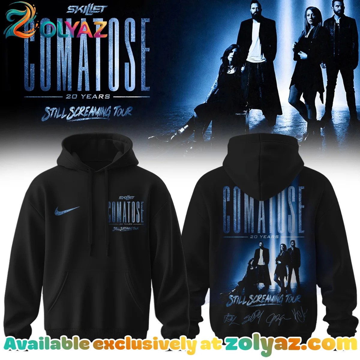 Skillet Comatose Still Screaming Tour T-Shirt & Hoodie (Release 2)