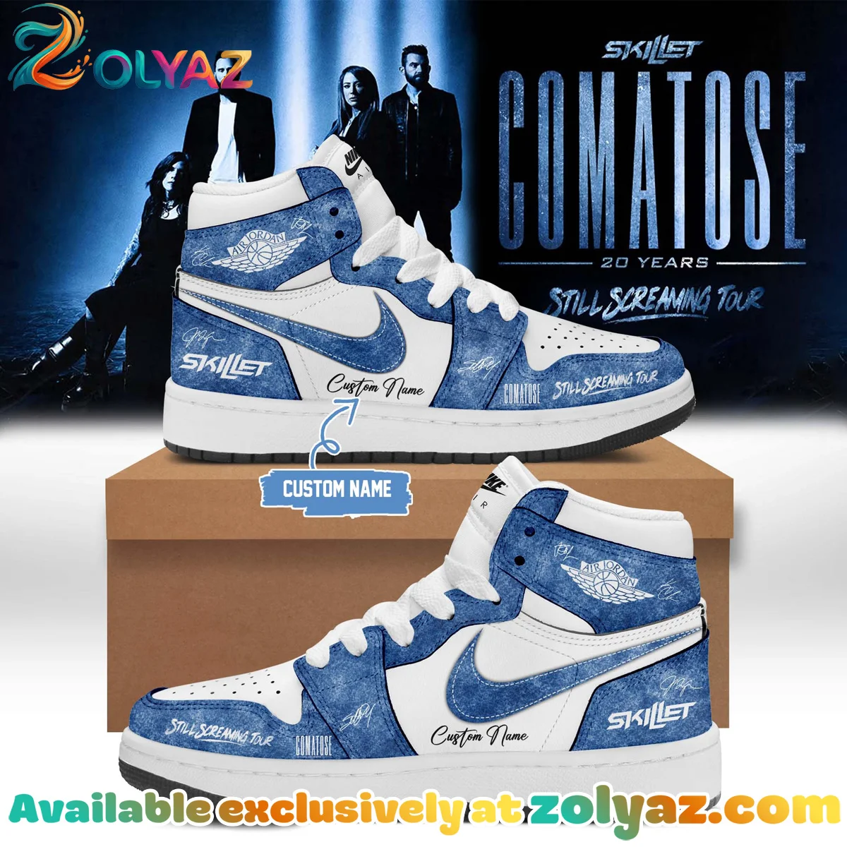 Skillet Comatose Still Screaming Tour Custom Air Force 1 & Jordan 1 Shoes (Design 11)
