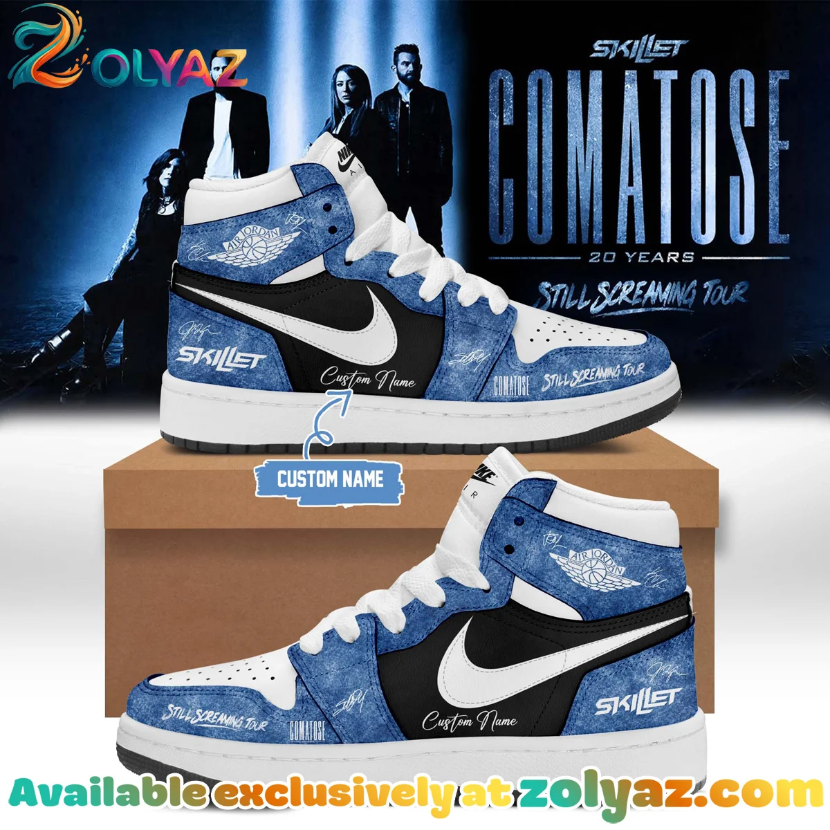 Skillet Comatose Still Screaming Tour Custom Air Force 1 & Jordan 1 Shoes [Drop 17]