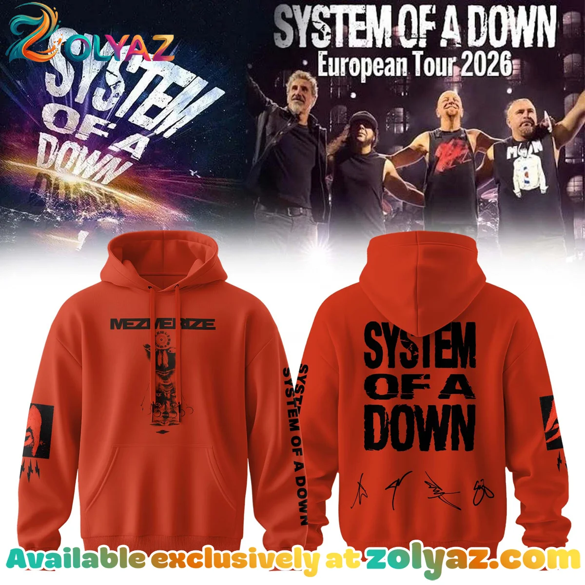System of a Down Europe UK Stadium Tour T-Shirt & Hoodie - Series 6