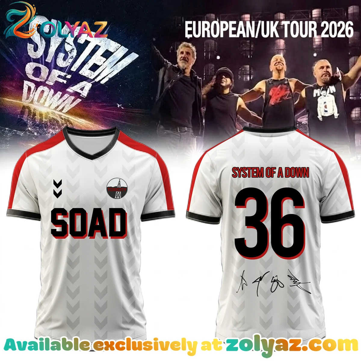 System of a Down Europe UK Stadium Tour Jersey - Part 7